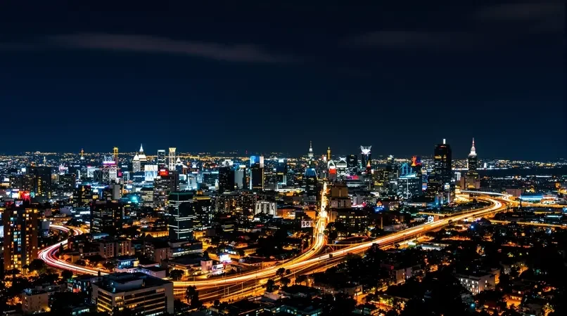 城市夜景延时